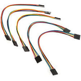 Juego de 10 Cables Jumpers Hembra-Hembra 20 cm Varios Colores