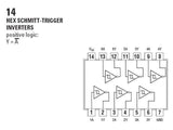 74HC14D CMOS Seis Inversores Schmitt Trigger