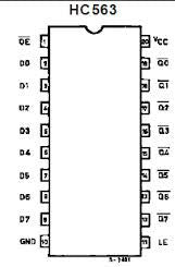74HC573AN CMOS Octal D-Latch 3-State circuito integrado semiconductores ...
