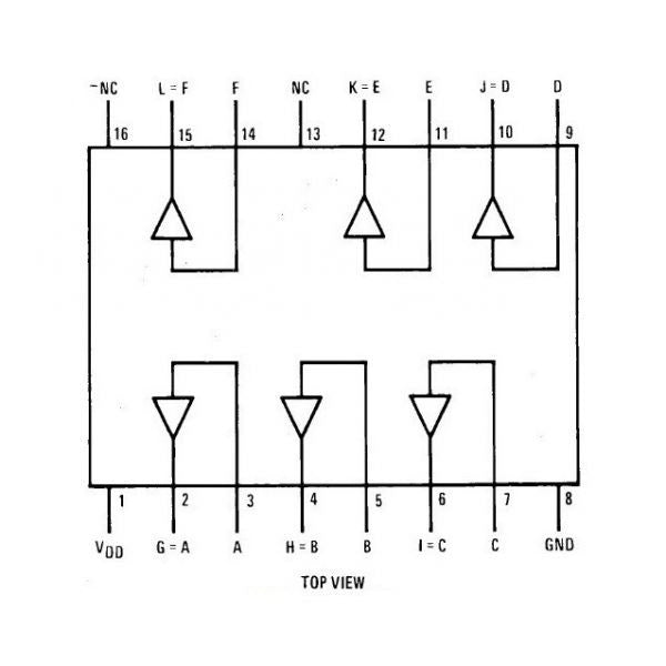 CD74HC4050M, non-inverting buffer, buffer no inverting, cmos ...