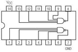 74LS20 TTL Compuerta NAND 4 Entradas Dual