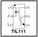 Optoacoplador TIL111 Salida Fototransistor NPN
