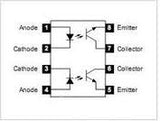 Optoacoplador MCT6 Salida Transistor