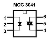 Optoacoplador MOC3041M Salida Triac Cruce 0