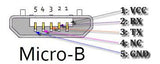 Conector USB Jack USB-B Micro 5 Pines para Chasis Vertical 700-189