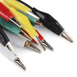 Juego de 5 Cables Pinza Caimán de 2.7 cm con Cable 37 cm a Conector Dupont Macho