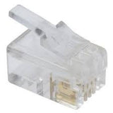 Conector Plug RJ9 4 Hilos para Auricular Teléfono
