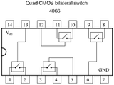 CD4066 = HF4066BF CMOS Switch Cuádruple Bilateral