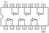 SN74LS04D Inversor Hexagonal