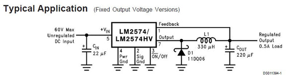 LM2574N-5.0 regulador de voltaje switcher step-down semiconductor ...