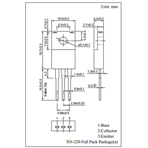 Transistor Panasonic 2SD1266 - Boîtier TO220F, Pour Réparation D'électronique De Puissance