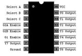 74LS138 TTL Decodificador y Demultiplexor 3 A 8 Líneas