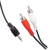 Cable "Y" 1.8 m Plug 3.5 mm Estéreo a 2 Plug RCA Plateada