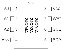 24C02 Memoria EEPROM semiconductor refacciones electronicas componentes ...