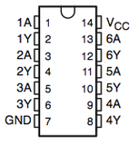 SN74LS04D Inversor Hexagonal
