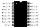 74LS153 TTL Selector y Multiplexor de Datos Dual de Cuatro a 1 Línea