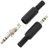 Plug 3.5 mm Estéreo para Extensión Plástico con Protector de Cable