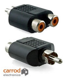 Adaptador "Y"  Plug RCA a 2 Jack RCA