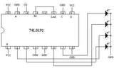 74LS191 TTL Contador Binario Ascendente/Descendente Sincrónicos 4 Bits