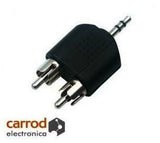 Adaptador "Y"  Plug 3.5 mm Estéreo a  2 Plug RCA