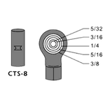 Terminal Eléctrica Faston Ojillo 3/8" para Cable 8 AWG  Desnuda