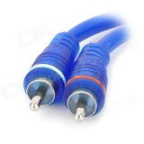 Cable 1.8 m 2 Plug RCA a 2 Plug RCA Azul con Mylar DXR 080-087