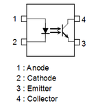 Optoacoplador TLP781F Salida Transistor