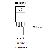 Transistor SUP65P06-20 Mosfet TO220 CH-P 60 V 65 A semiconductor ...