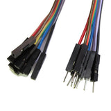 Juego de 10 Cables Jumpers Macho-Hembra 20 cm Varios Colores