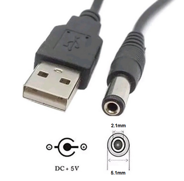 Cable Invertido Cable 1 m Plug USB-A - Plug Invertido 5.1 mm energía eléctrica y ...