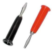 Conector plug banana macho (rojo-negro) - Geek Factory