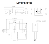 Optoranura  ITR8102 Switch Óptico Salida Fototransistor