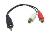Cable "Y" 0.15 m Plug RCA a 2 Jack RCA