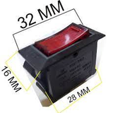 Switch Balancín 20A/125V 16A/250V  1 Polo, 1 Tiros, 2 Posiciones Enclave (ON-OFF) Iluminado Rectangular Reset
