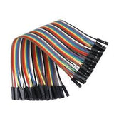 Juego de 10 Cables Jumpers Hembra-Hembra 20 cm Varios Colores
