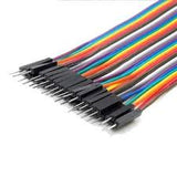Juego de 10 Cables Jumpers Macho-Macho 20 cm Varios Colores