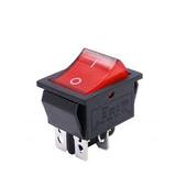 Switch Balancín 16A/125V 8A/250V 2 Polos, 1 Tiros, 2 Posiciones Enclave (ON-OFF) Rectangular Iluminado
